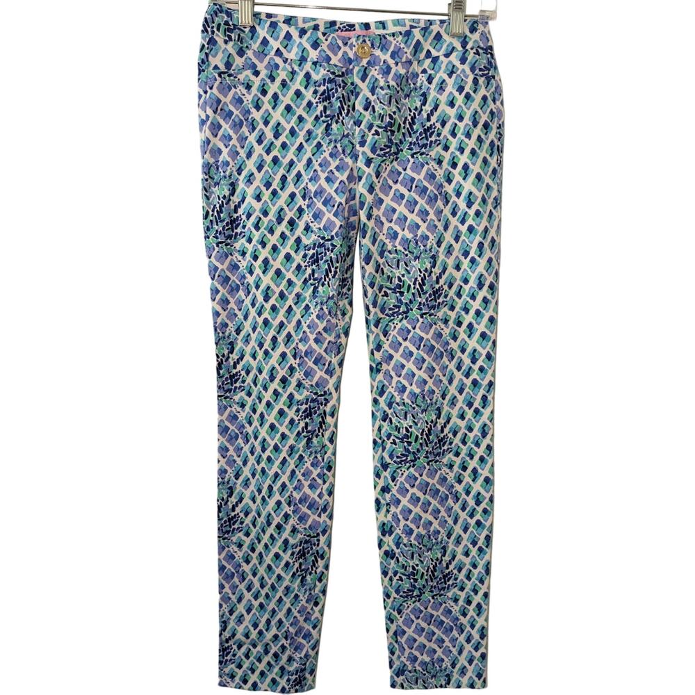 NWT Lilly Pulitzer Sz 0 KELLY Skinny Ankle Resort White Stretchy Jeans